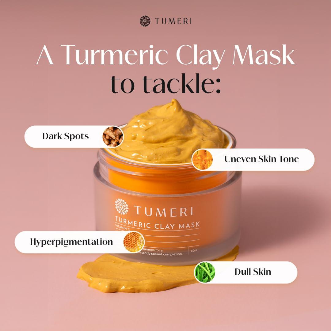 Mascarilla Facial de Arcilla TUMERI con Cúrcuma y Vitamina C 56.7g