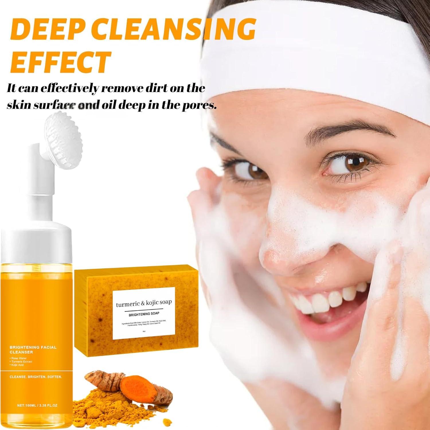 Juego de Lavado Facial y Jabón Natural QIQIG - 2 Piezas