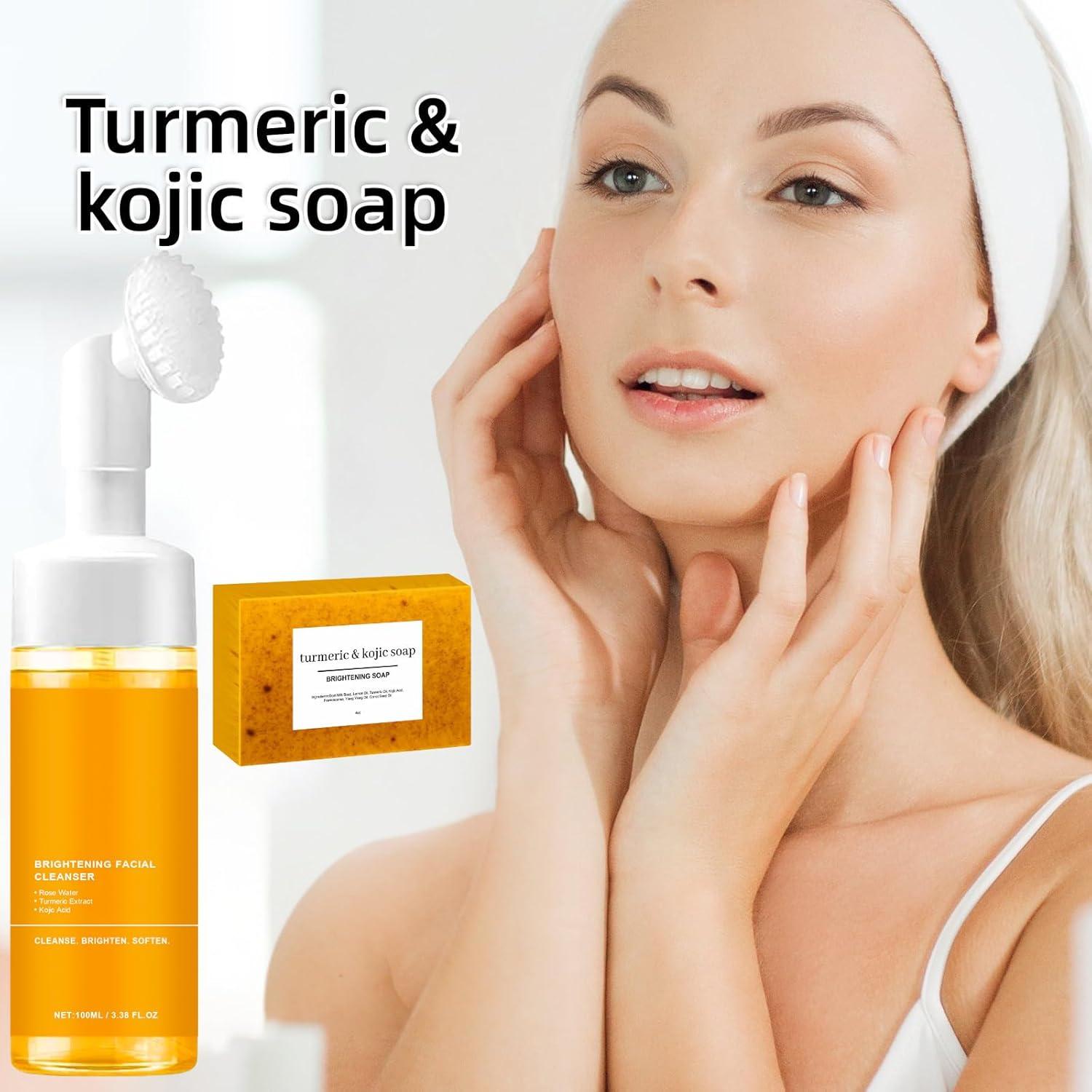 Juego de Lavado Facial y Jabón Natural QIQIG - 2 Piezas