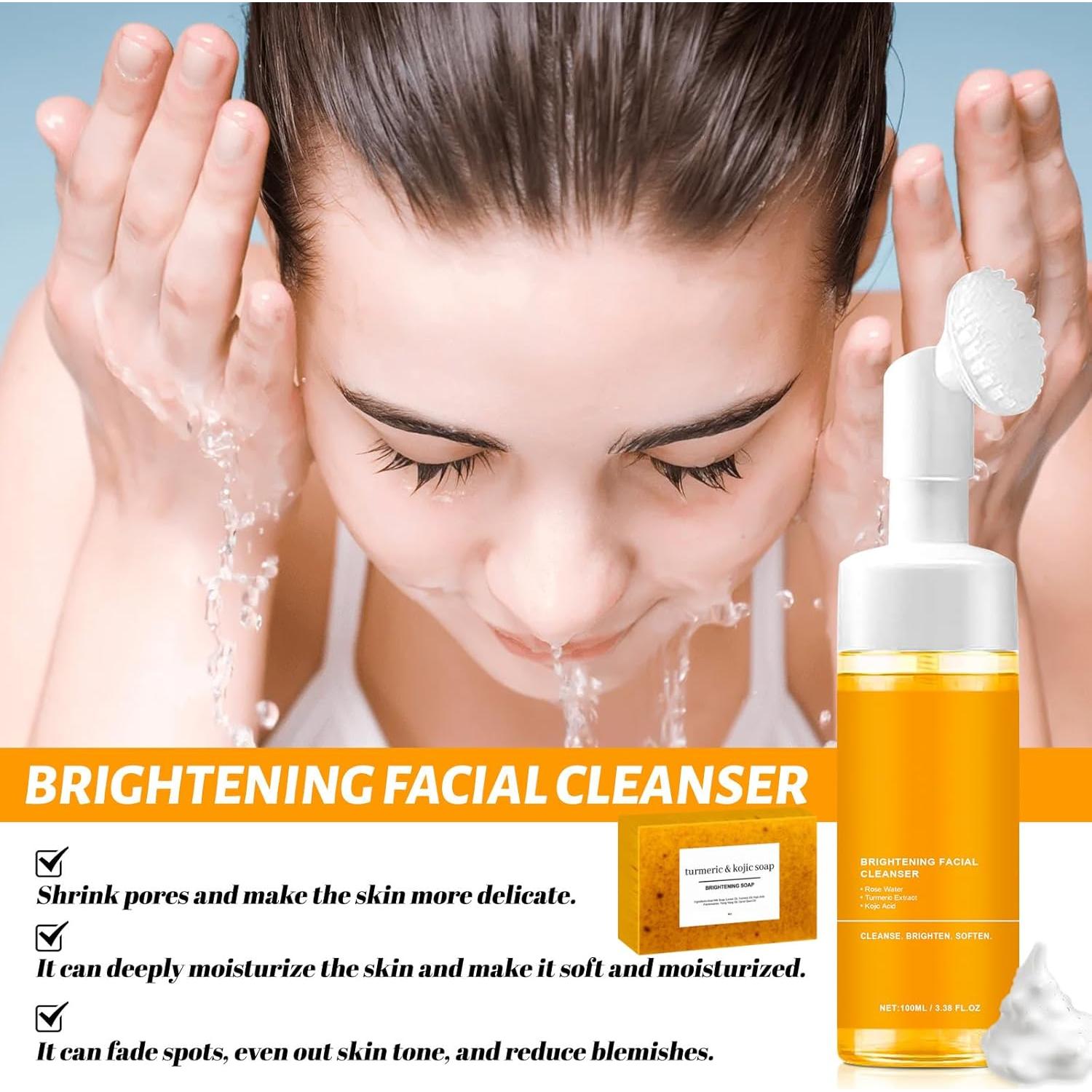 Juego de Lavado Facial y Jabón Natural QIQIG - 2 Piezas