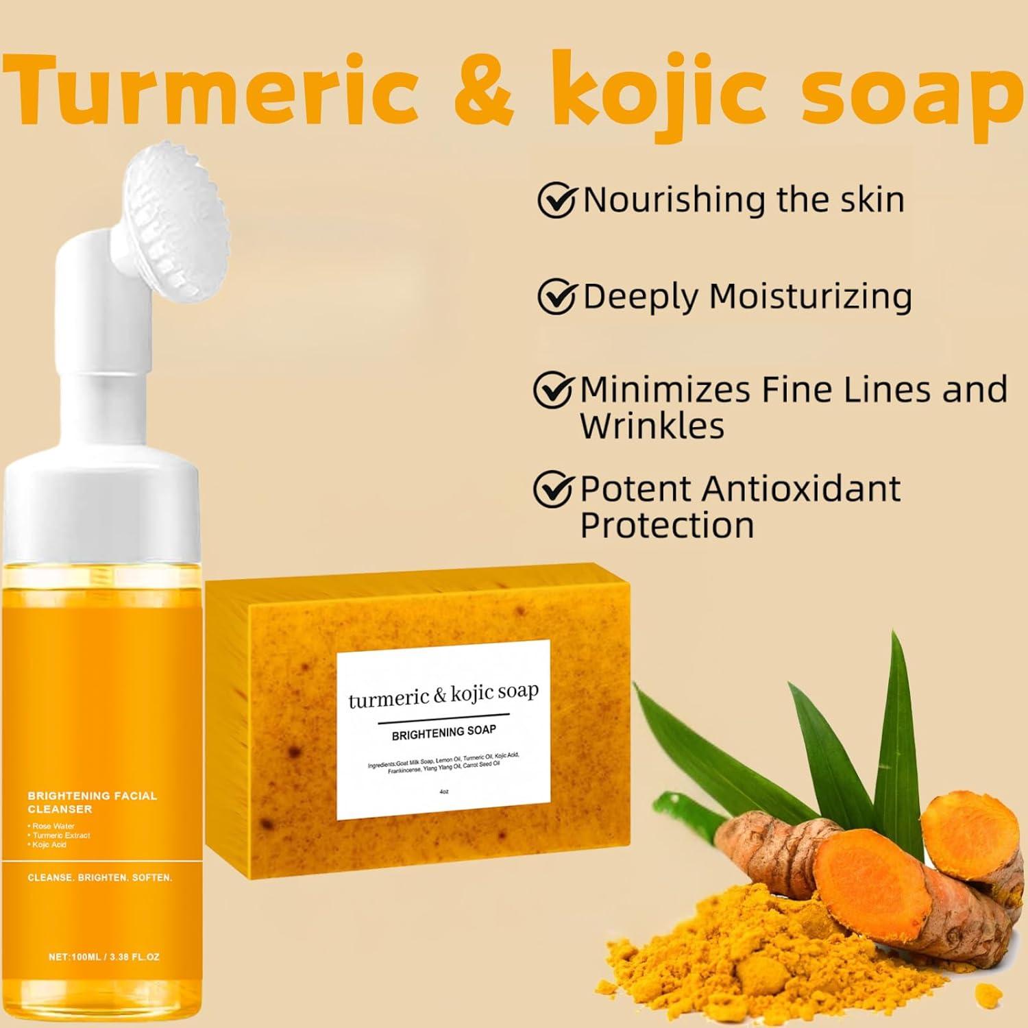 Juego de Lavado Facial y Jabón Natural QIQIG - 2 Piezas