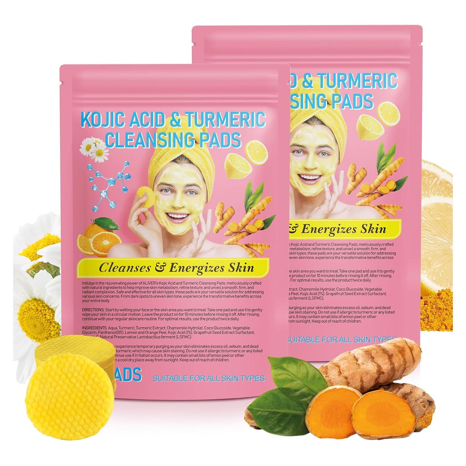 Almohadillas Limpiadoras de Cúrcuma Xaarty - 80 Unidades