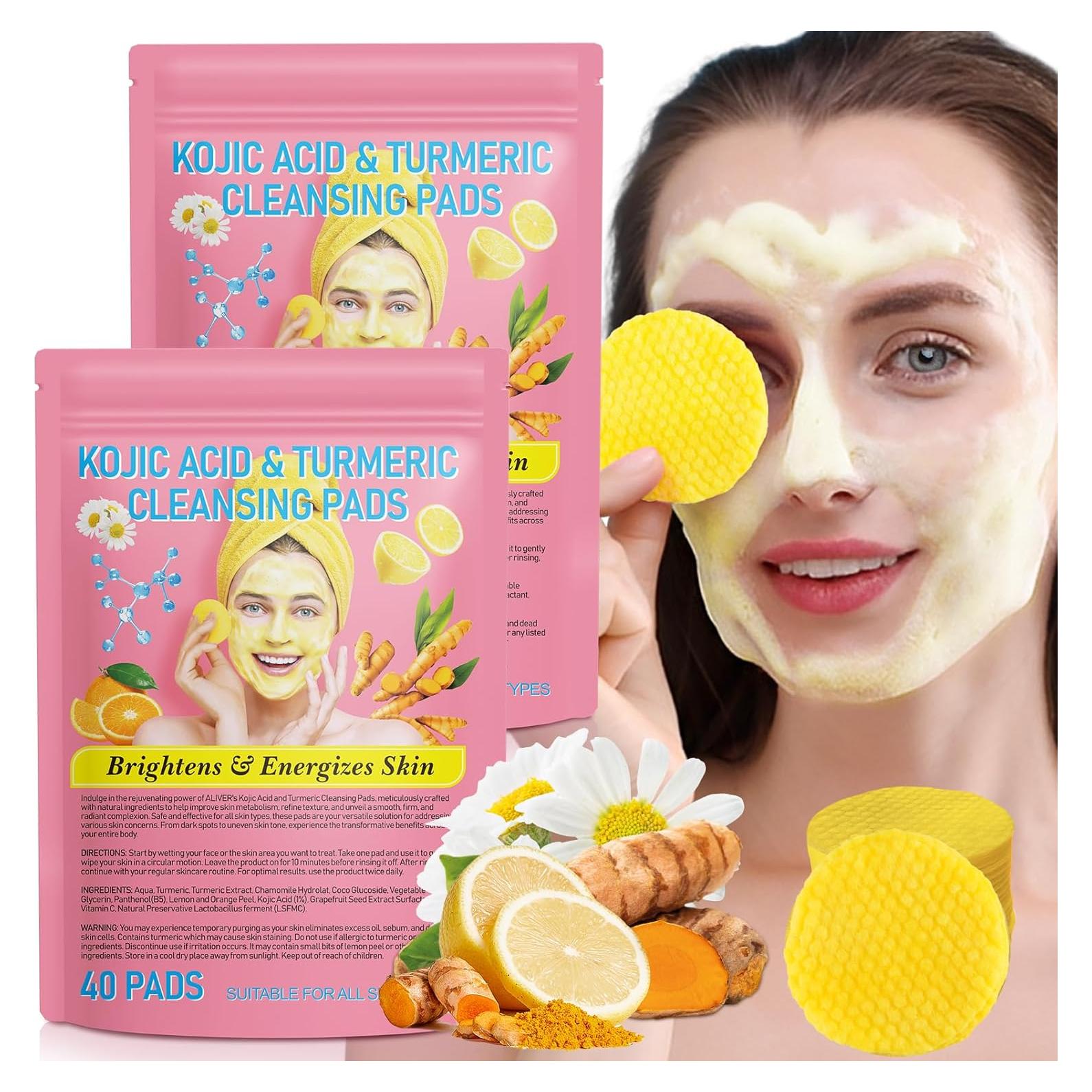 Discos Limpiadores de Cúrcuma 80 PCS - Exfoliación Suave para Piel