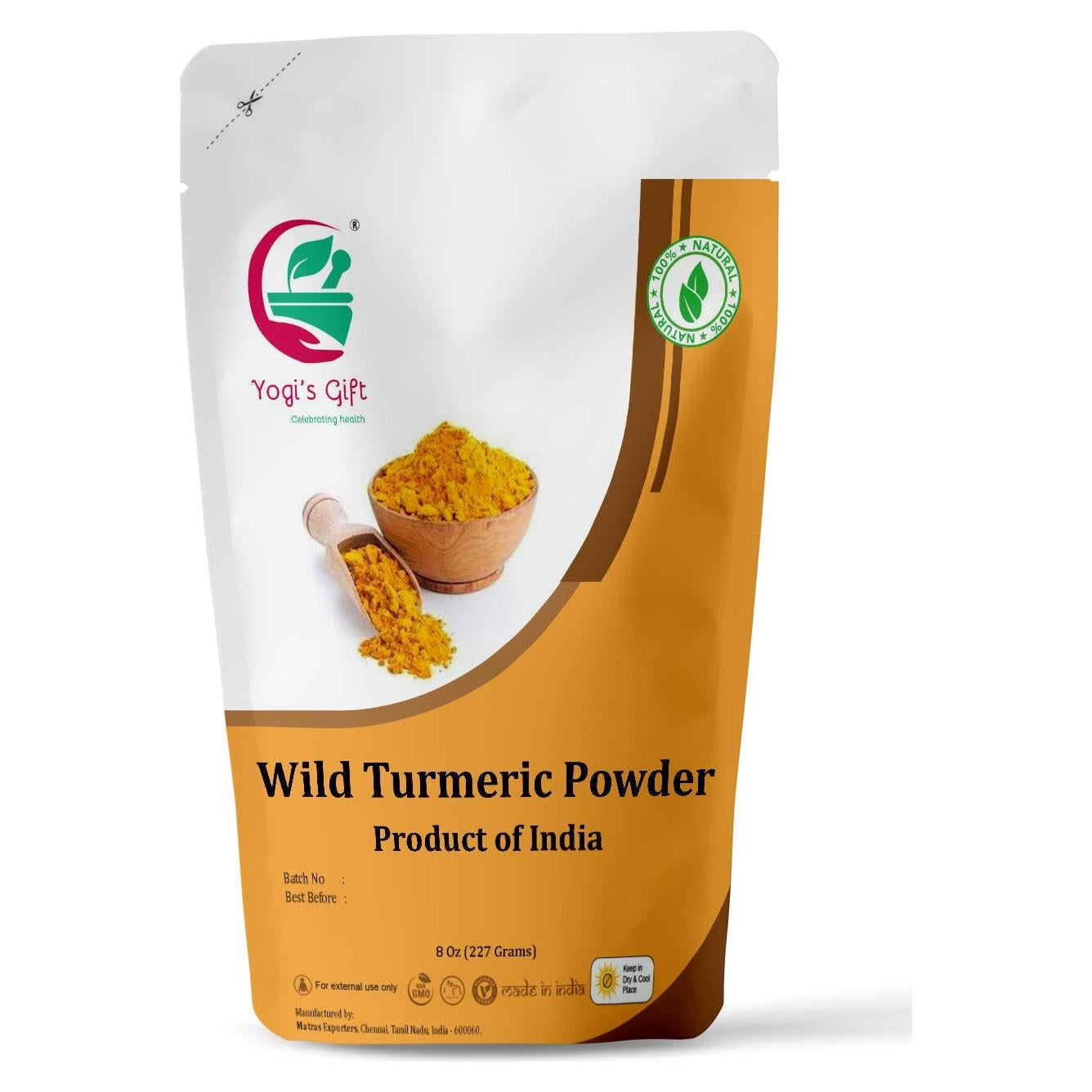 Polvo de Cúrcuma Silvestre 227g Yogi's Gift - Piel Radiante
