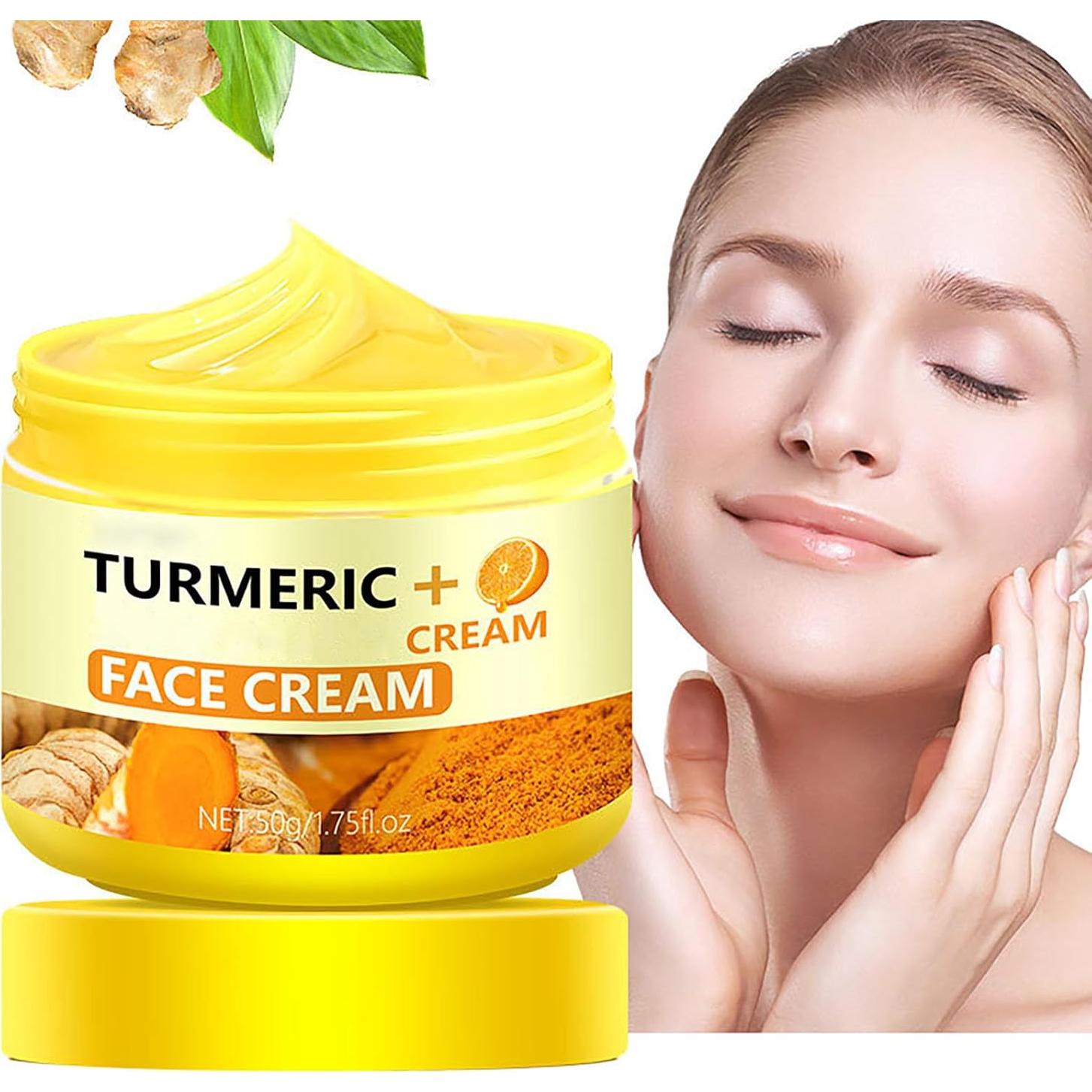 Crema Facial de Cúrcuma HWM 51.24 ML Hidratante Antienvejecimiento