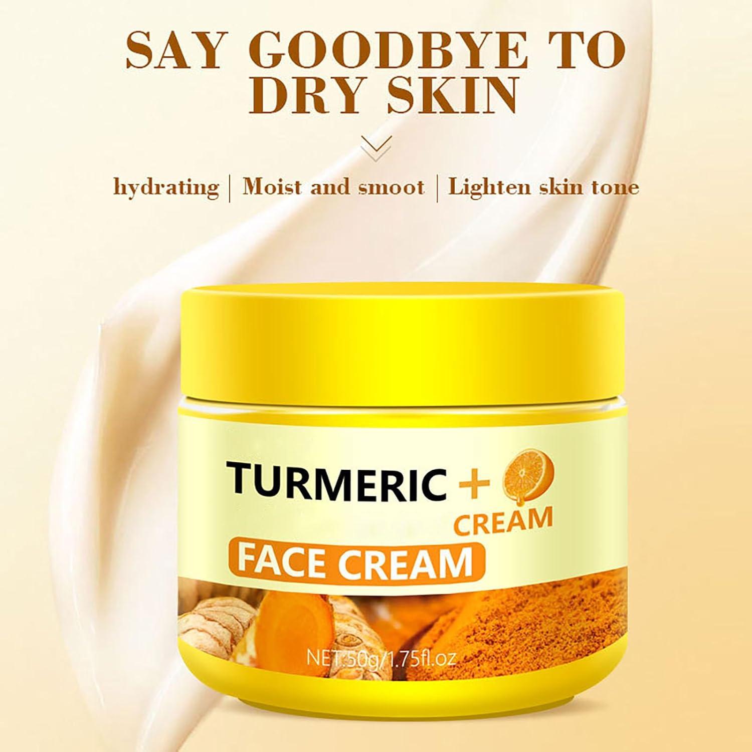 Crema Facial de Cúrcuma HWM 51.24 ML Hidratante Antienvejecimiento