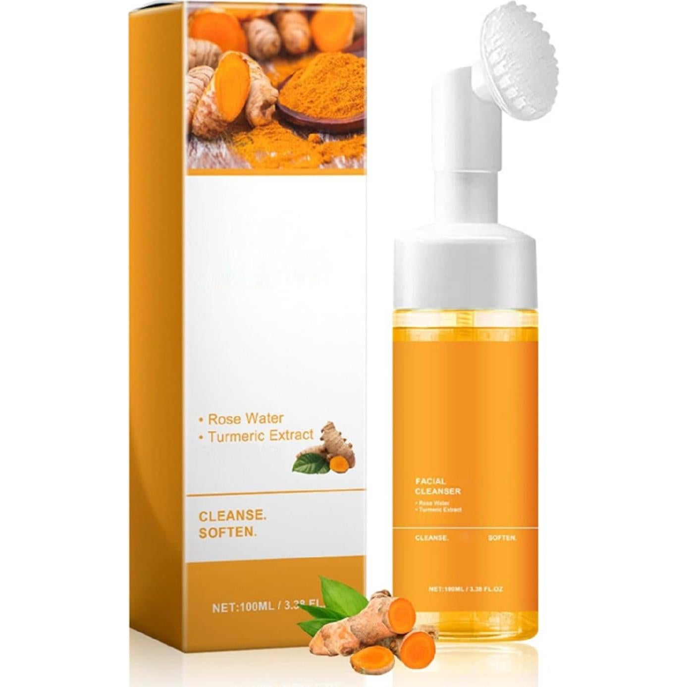 Limpiador Facial Espumoso de Cúrcuma OUKPANE 2 Pcs 200ml