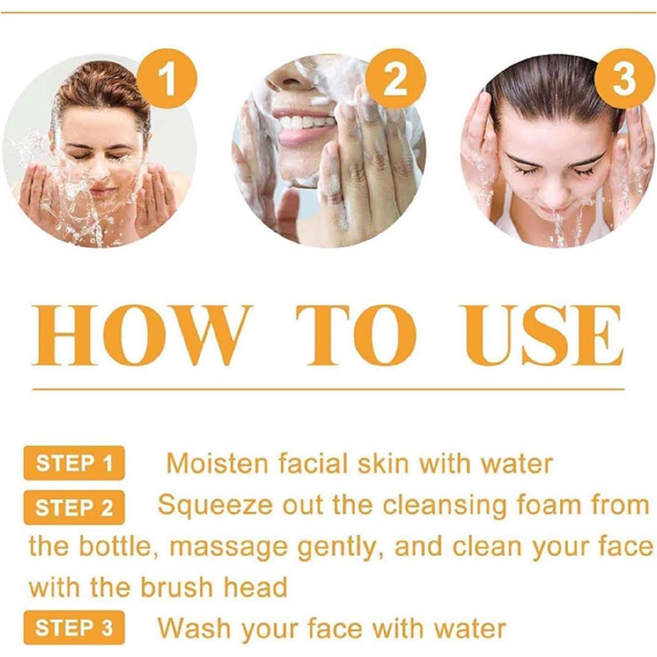 Limpiador Facial Espumoso de Cúrcuma OUKPANE 2 Pcs 200ml