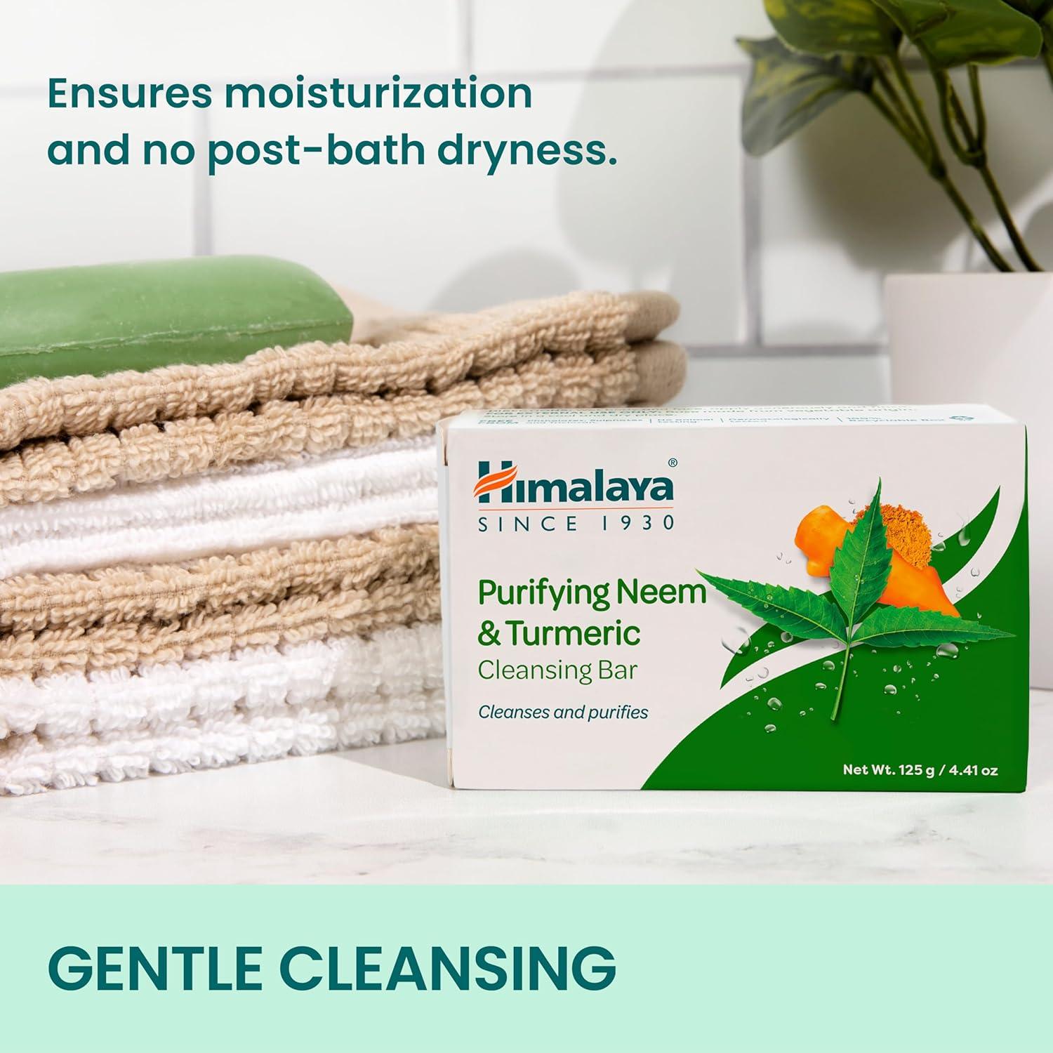 Barra de Limpieza Purificante Himalaya Neem y Cúrcuma 125 g - Paquete de 6