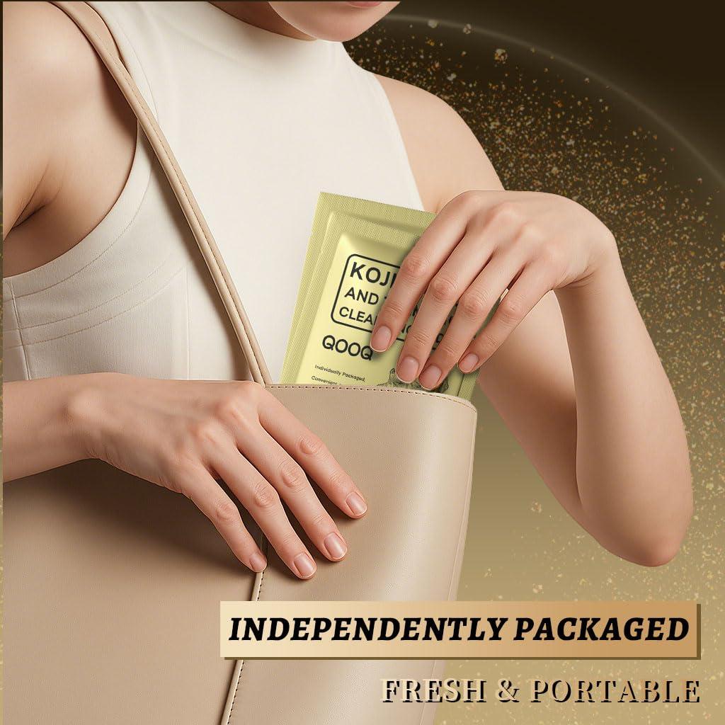 Discos Limpiadores Exfoliantes QOOQ con Ácido Kójico y Cúrcuma - 20 Piezas