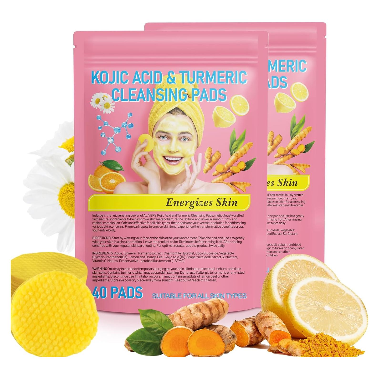 Discos Limpiadores de Cúrcuma 80 PCS - Exfoliación Suave y Limpieza Profunda