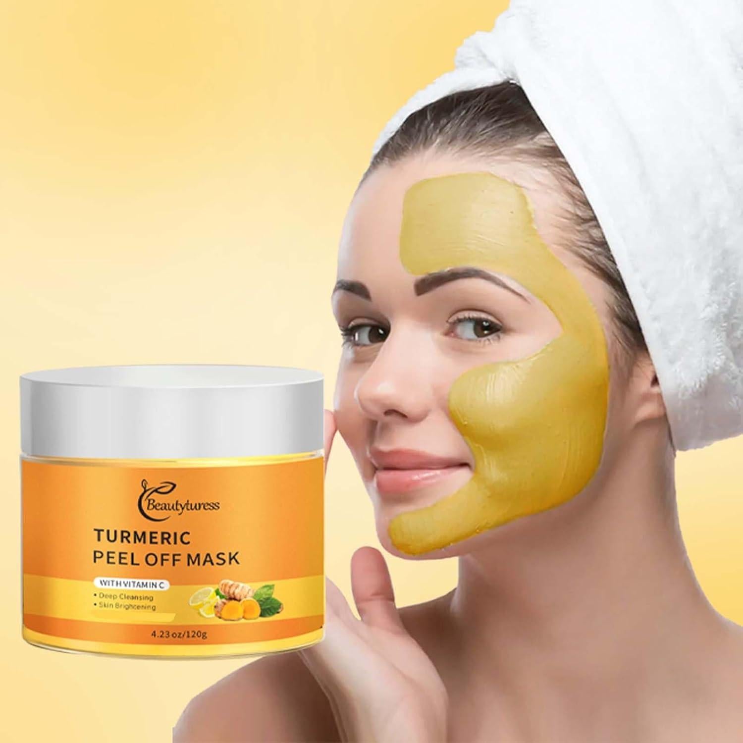 Mascarilla Facial Peel Off Beautyturess Vitamina C y Cúrcuma 2 Pcs