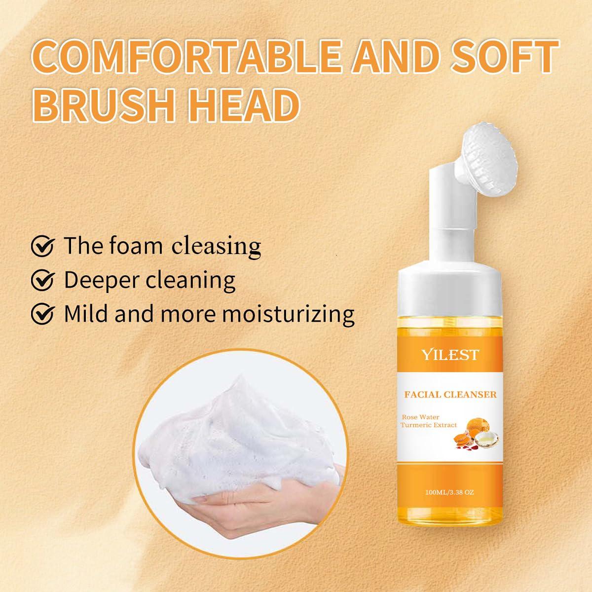 Gel Limpiador Facial de Cúrcuma MULPG 100ml con Cepillo