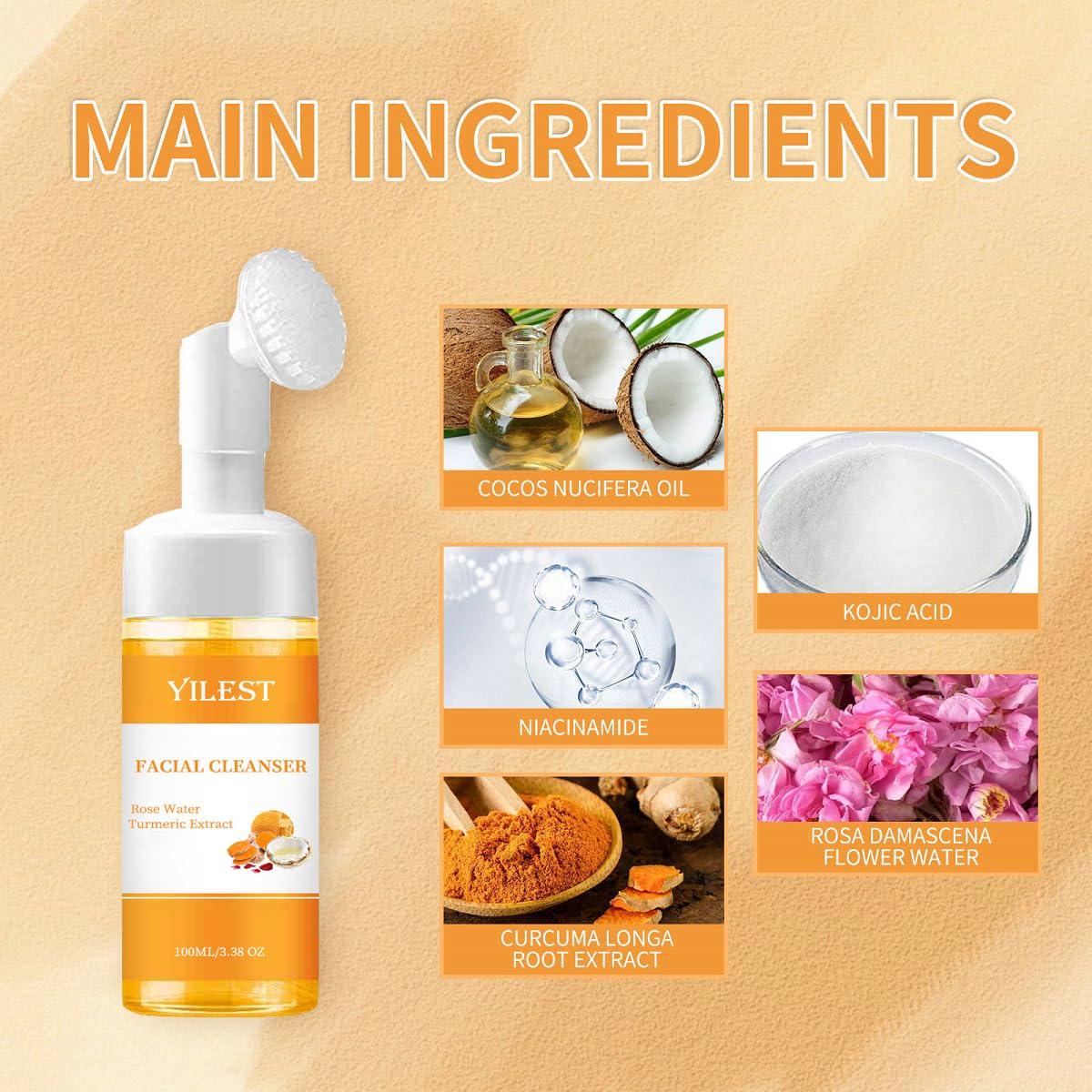 Gel Limpiador Facial de Cúrcuma MULPG 100ml con Cepillo