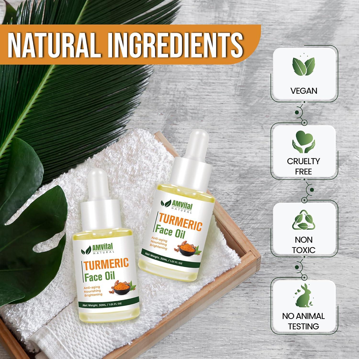 Aceite Facial de Cúrcuma AMVital 30ml - Hidratante Natural