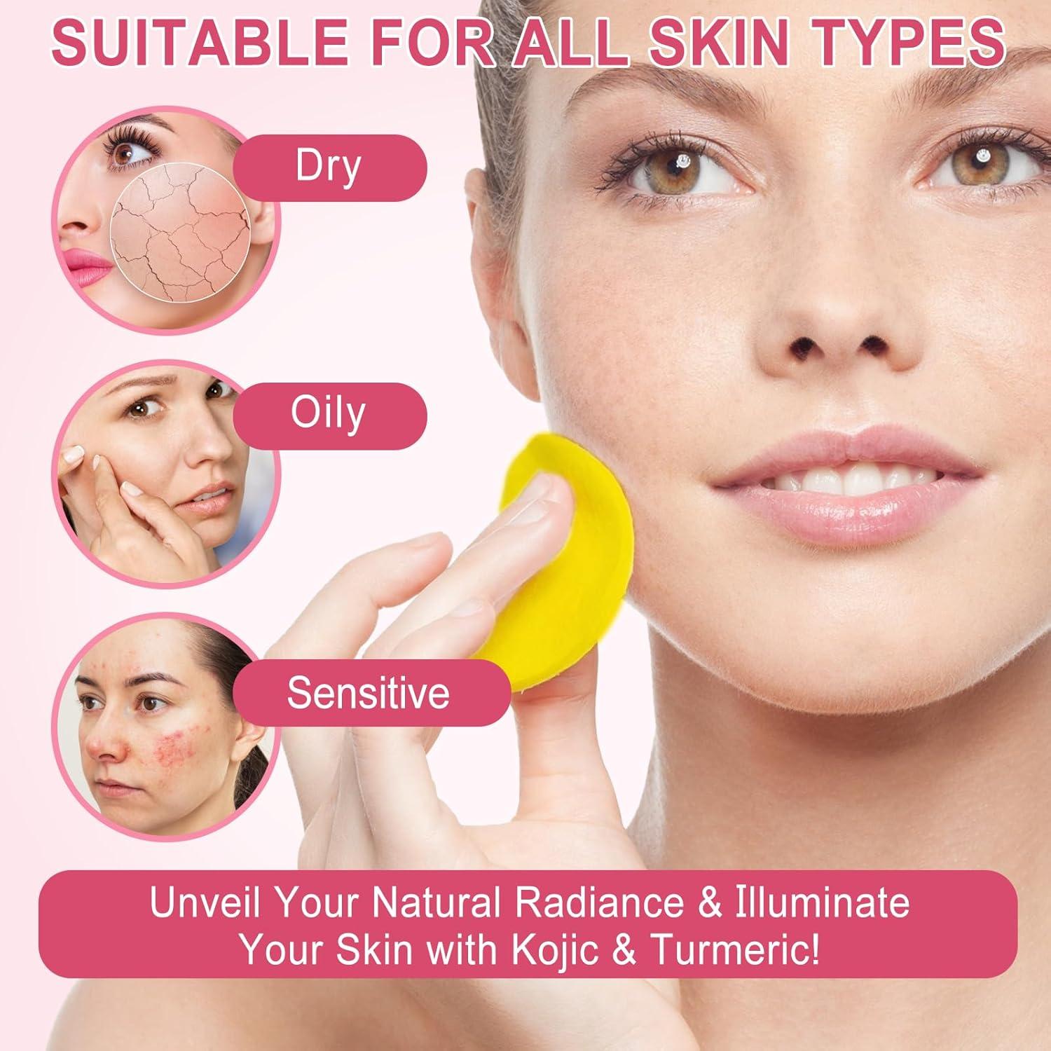 40 Almohadillas Limpiadoras de Cúrcuma JHZZDZSWYXGS - Exfoliantes Suaves