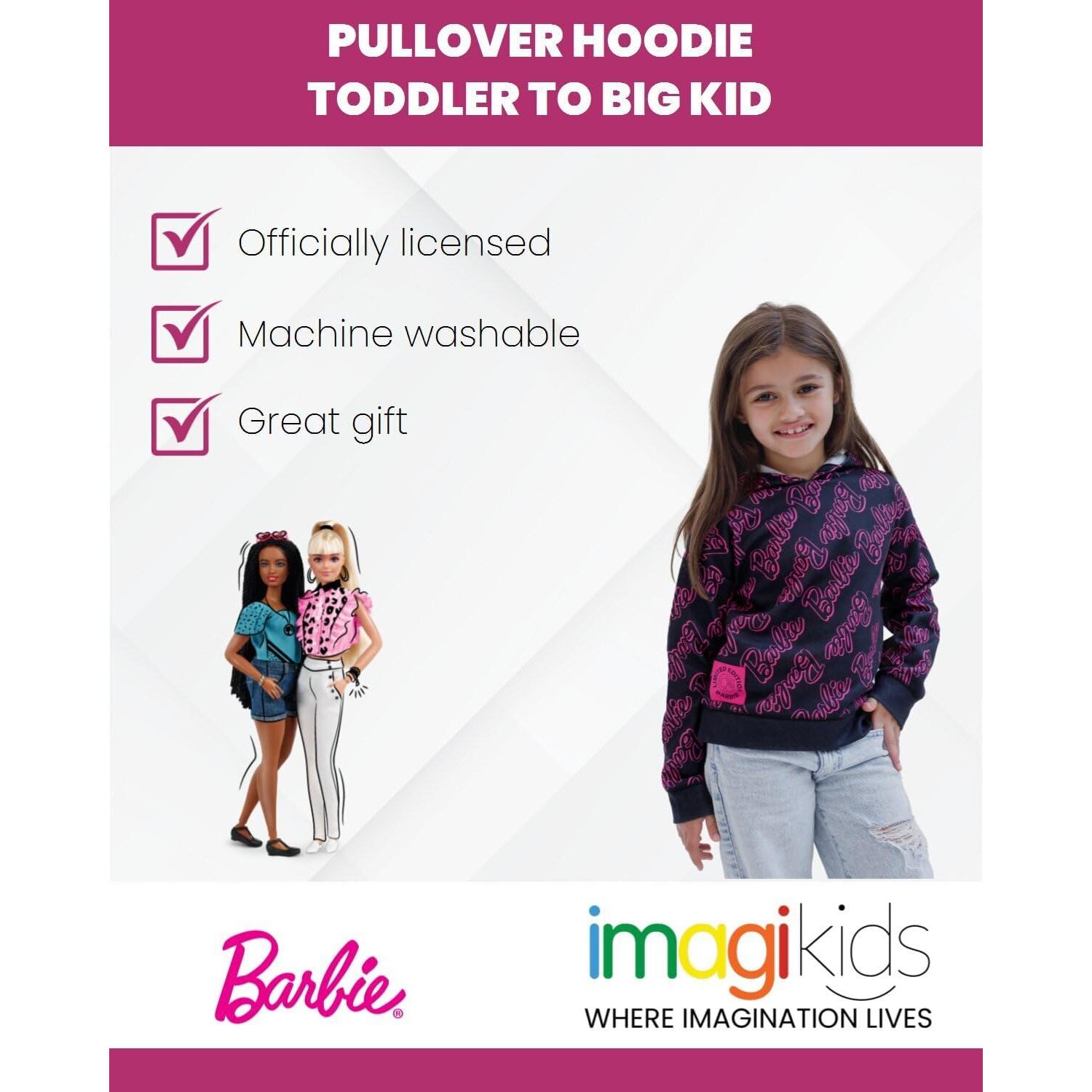Sudadera con capucha Barbie para niñas 7-8 años negra