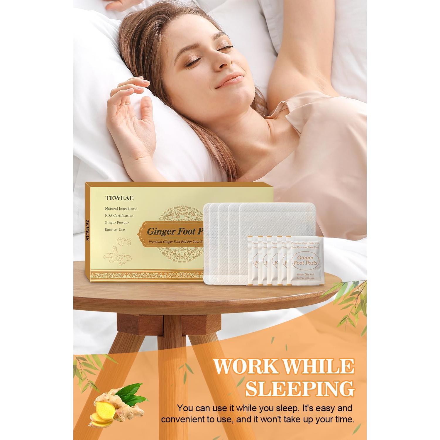 Parches para pies Teweae de jengibre y vinagre de bambú 20 unidades