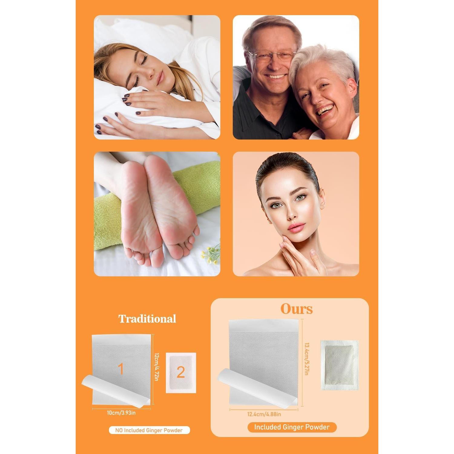 Parches para pies Teweae de jengibre y vinagre de bambú 20 unidades