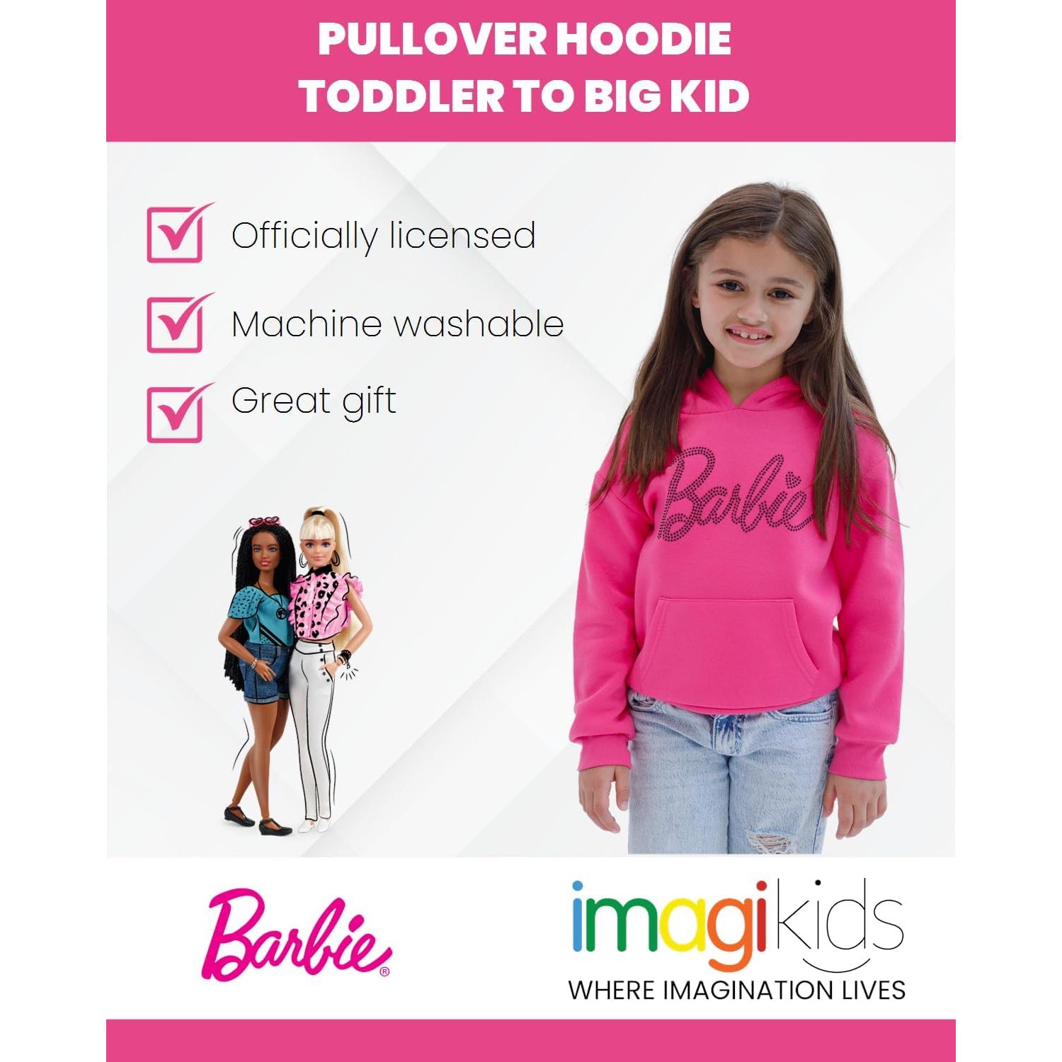 Sudadera con capucha Barbie para niñas 6 años rosa