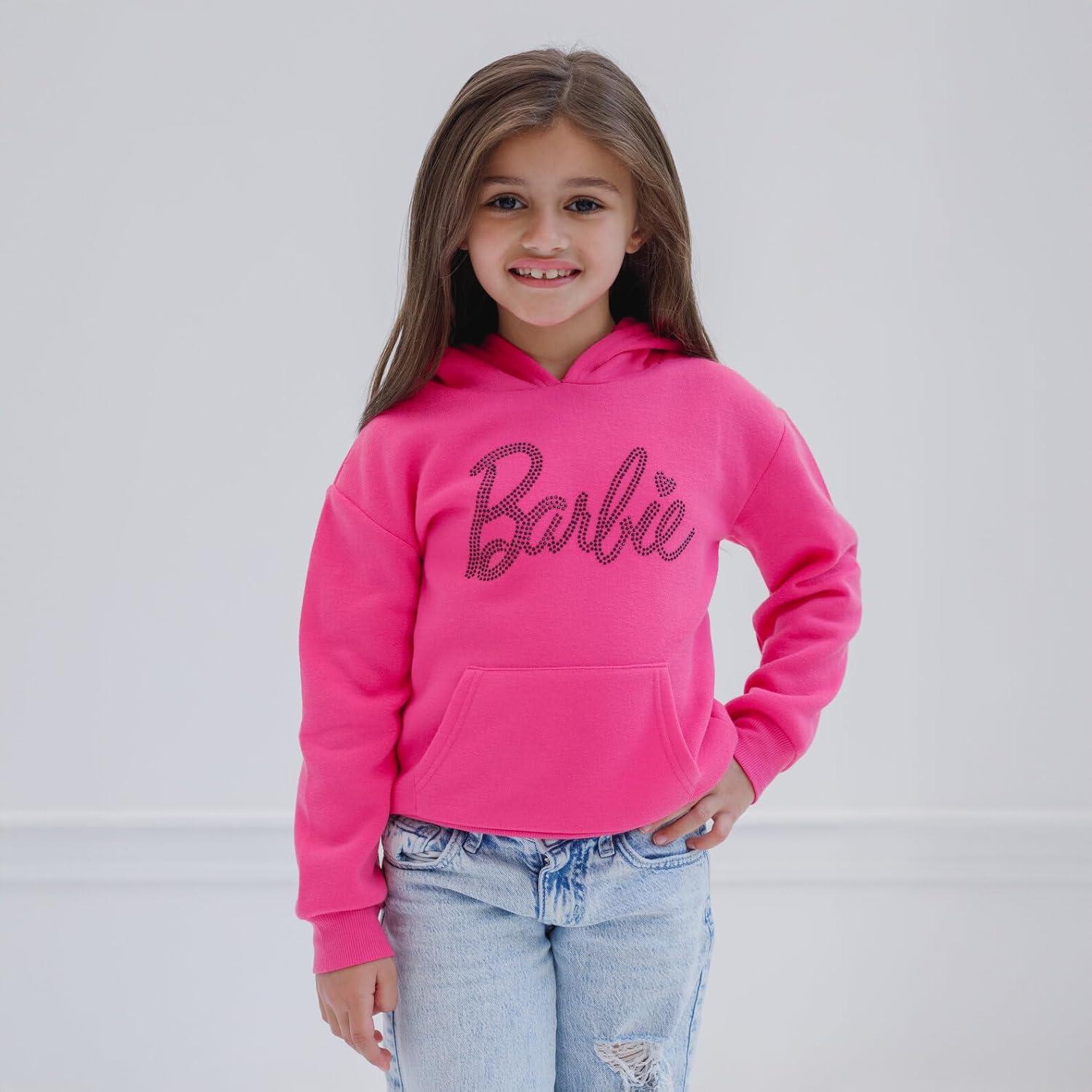 Sudadera con capucha Barbie para niñas 6 años rosa
