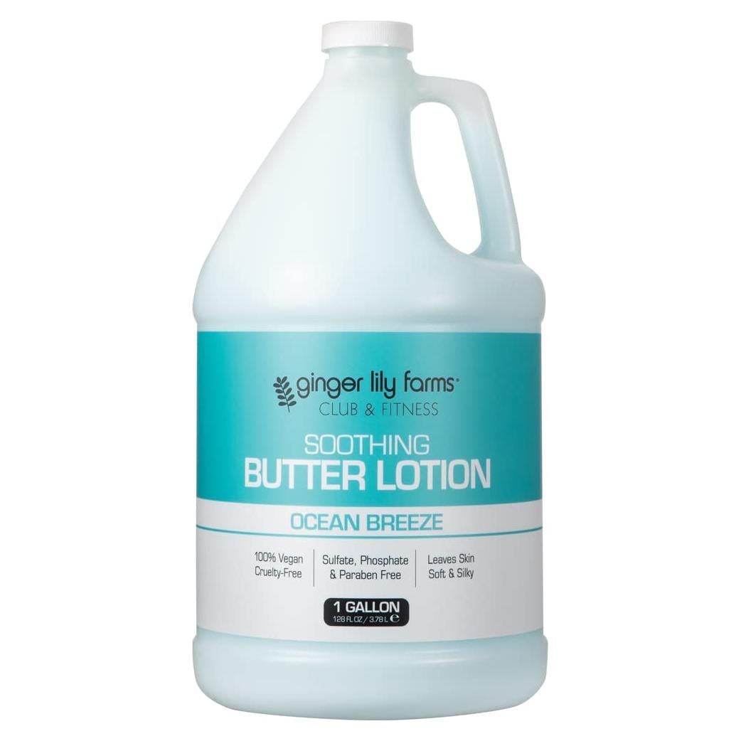 Loción Corporal Calmante Ginger Lily Farms 1 Galón Aroma Oceánico