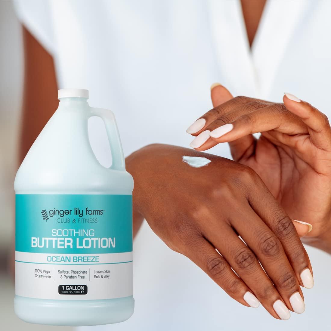 Loción Corporal Calmante Ginger Lily Farms 1 Galón Aroma Oceánico