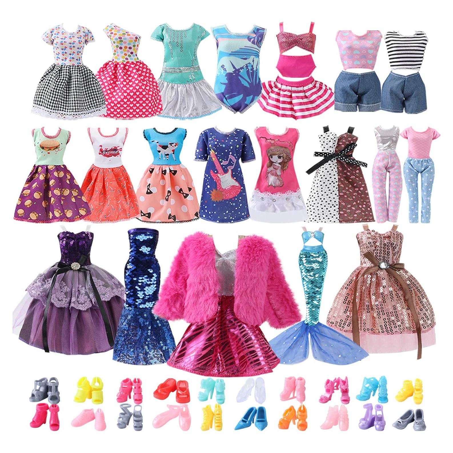 Set de Ropa y Zapatos para Muñeca Lady Cat 29.21 cm - 25 Piezas