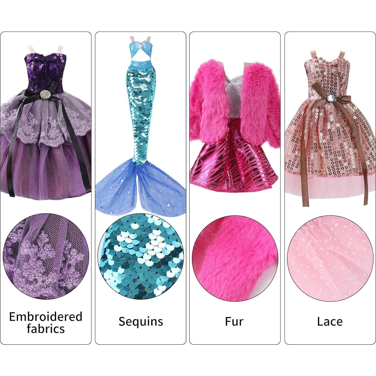 Set de Ropa y Zapatos para Muñeca Lady Cat 29.21 cm - 25 Piezas