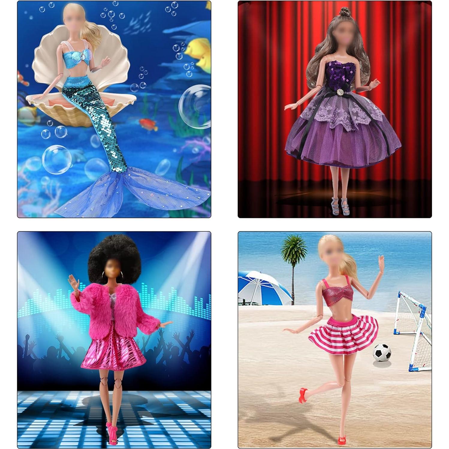 Set de Ropa y Zapatos para Muñeca Lady Cat 29.21 cm - 25 Piezas