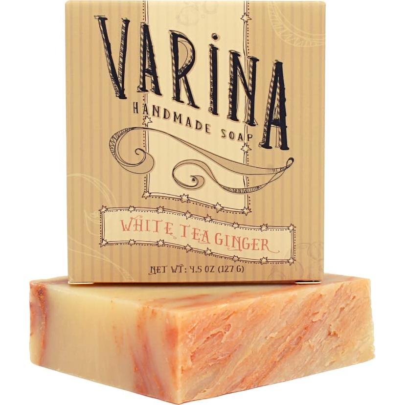 Jabón de Barra Natural Varina Jengibre Té Blanco - 3 Unidades