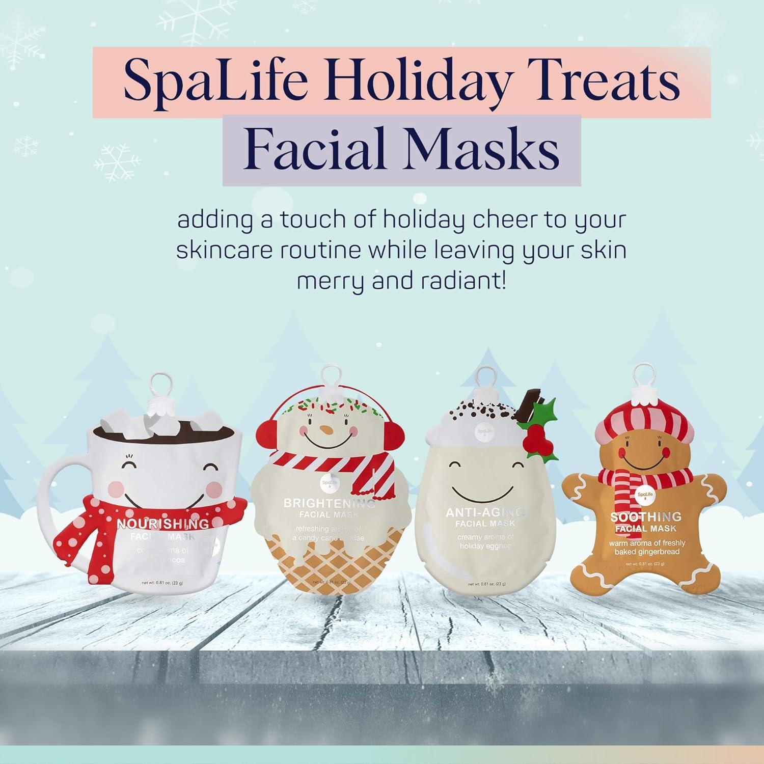 Máscaras Faciales SpaLife Holiday Treats 12-Pack Variadas