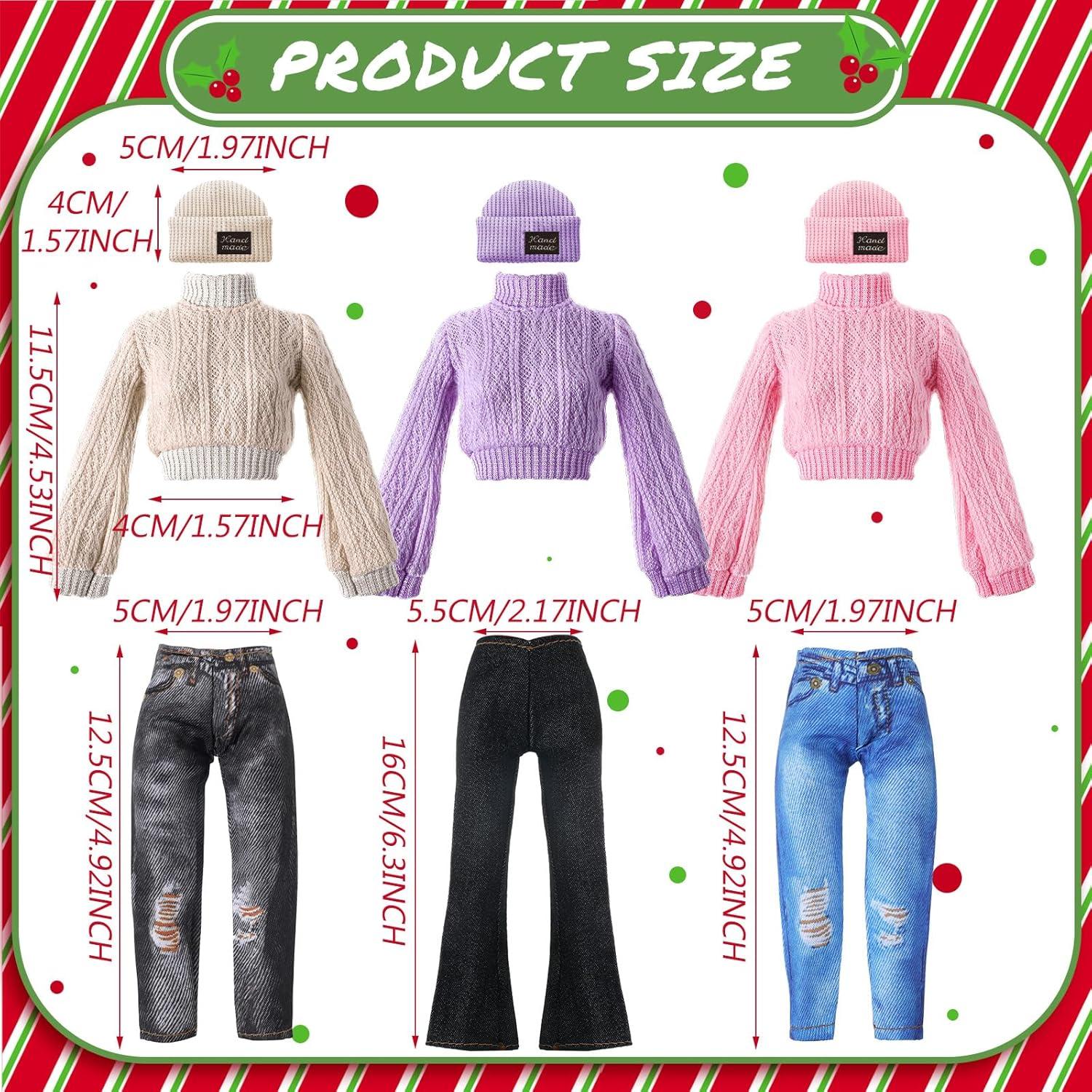 Conjunto Ropa de Muñeca 6 Piezas Fourluoo Multicolor