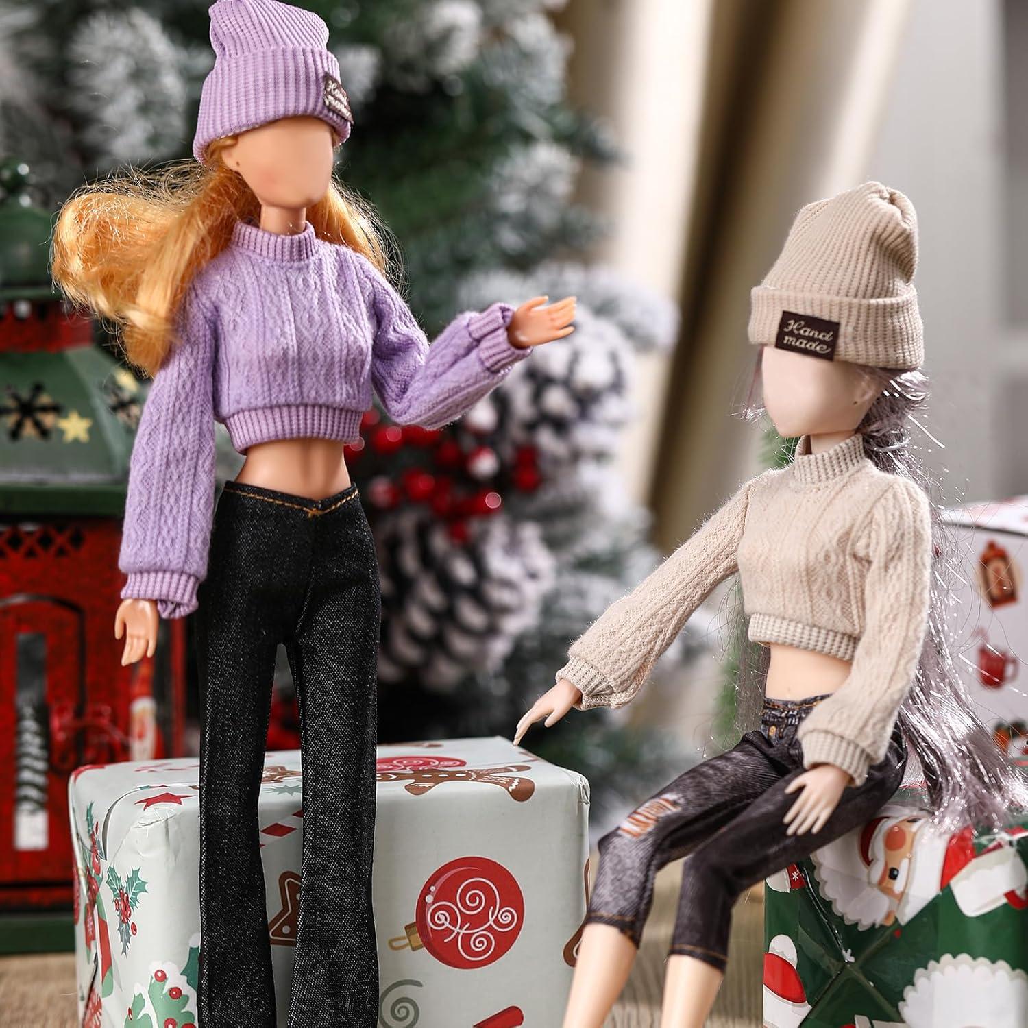 Conjunto Ropa de Muñeca 6 Piezas 30 cm Moda Accesorios