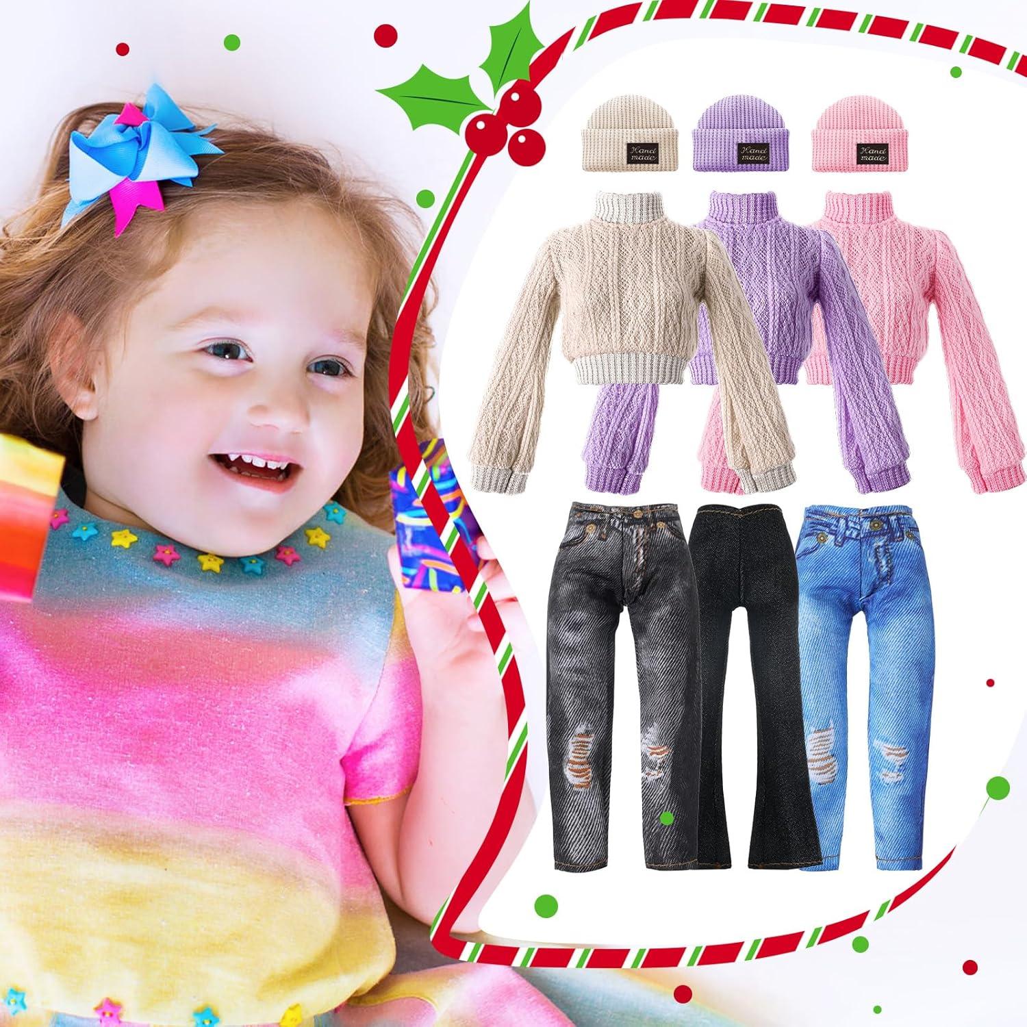 Conjunto Ropa de Muñeca 6 Piezas 30 cm Moda Accesorios