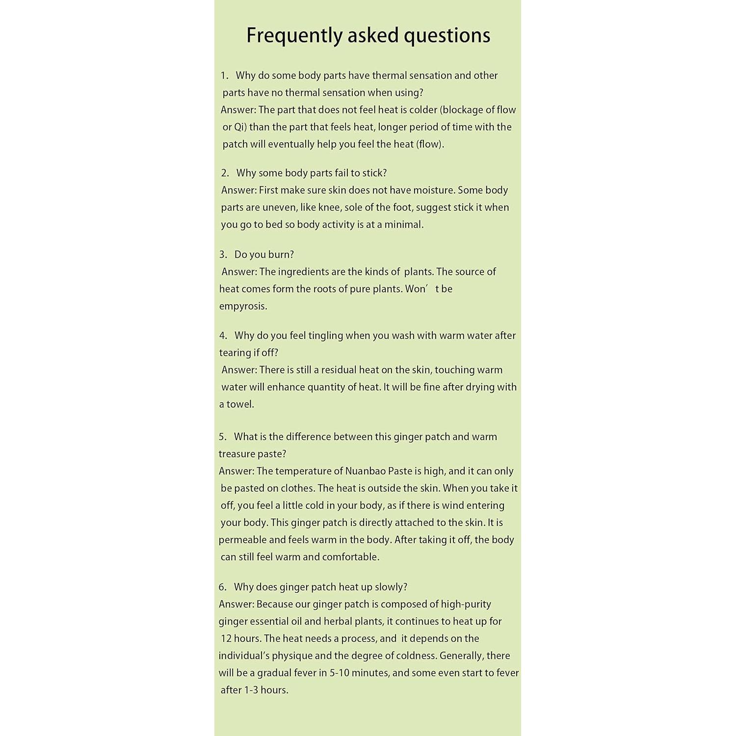 100 Parche de Jengibre Autocalentable para Alivio del Dolor