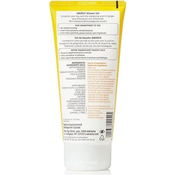 Gel de Ducha Energizante Weleda 200ml Libre de Parabenos