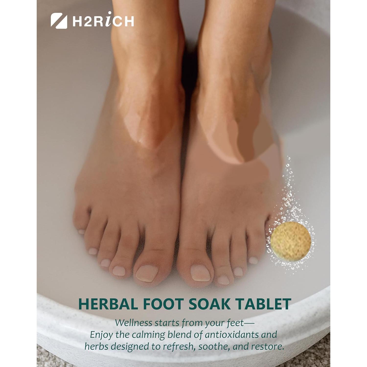 Tabletas de Baño de Pies H2RICH - 3 Paquetes Suavizantes
