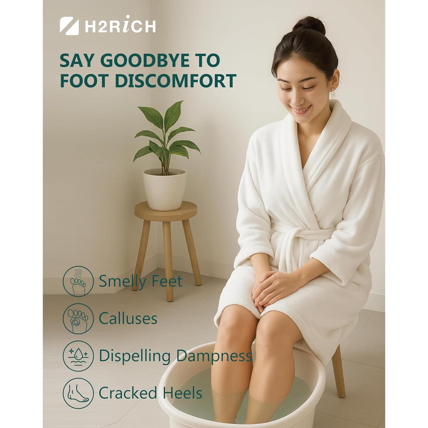 Tabletas de Baño de Pies H2RICH - 3 Paquetes Suavizantes