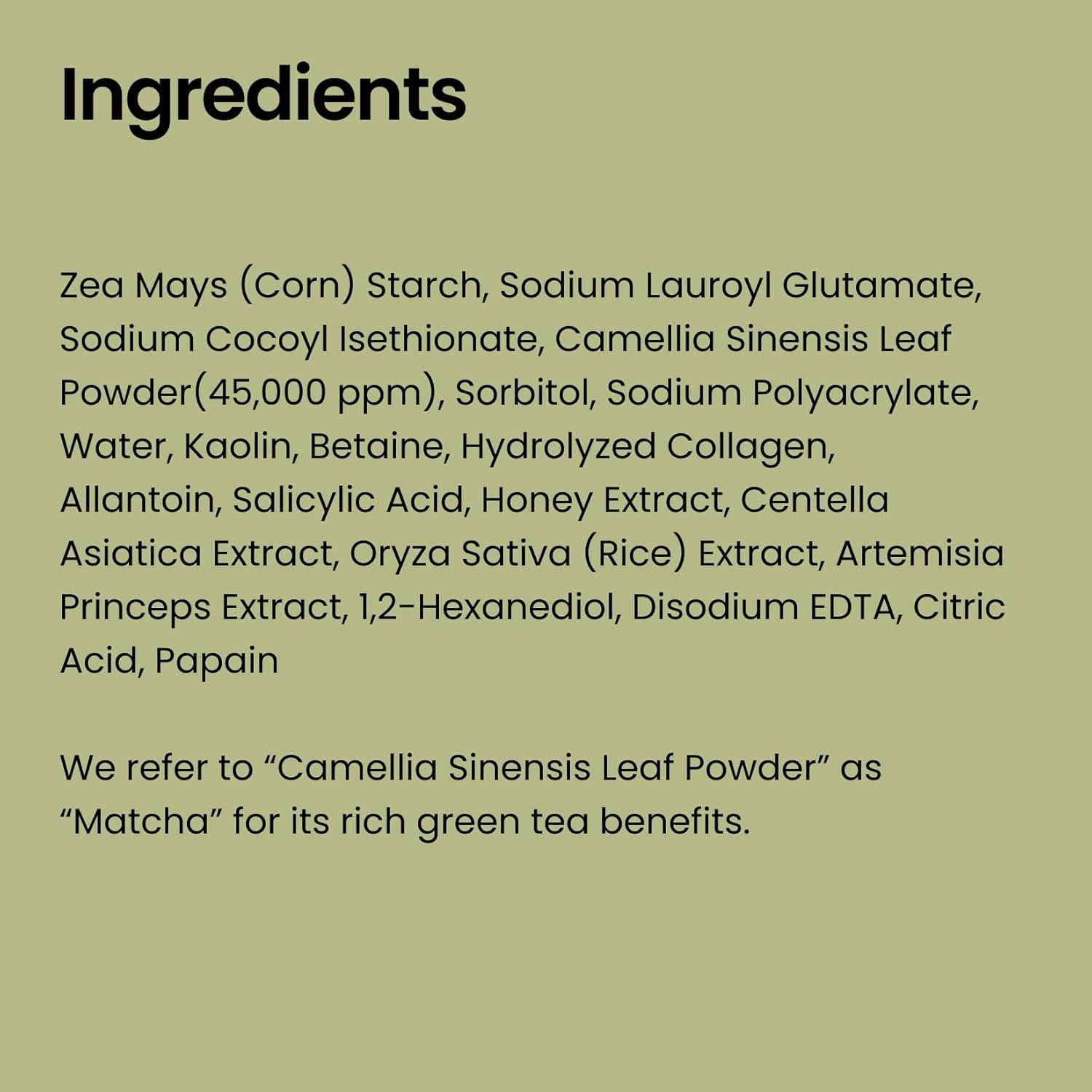 Limpiador Facial en Polvo Matcha Fresco 40g - Cuidado Piel Seca