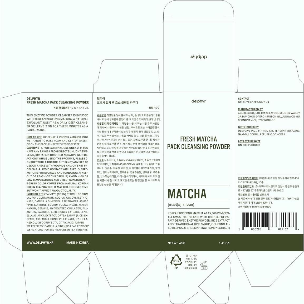 Limpiador Facial en Polvo Matcha Fresco 40g - Cuidado Piel Seca