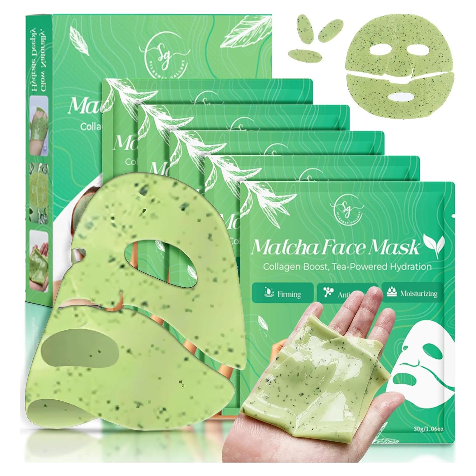 Mascarilla Facial de Té Verde Matcha Silksway - Hidratante y Desintoxicante