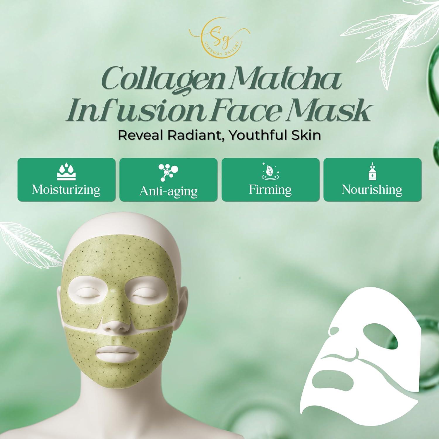 Mascarilla Facial de Té Verde Matcha Silksway - Hidratante y Desintoxicante