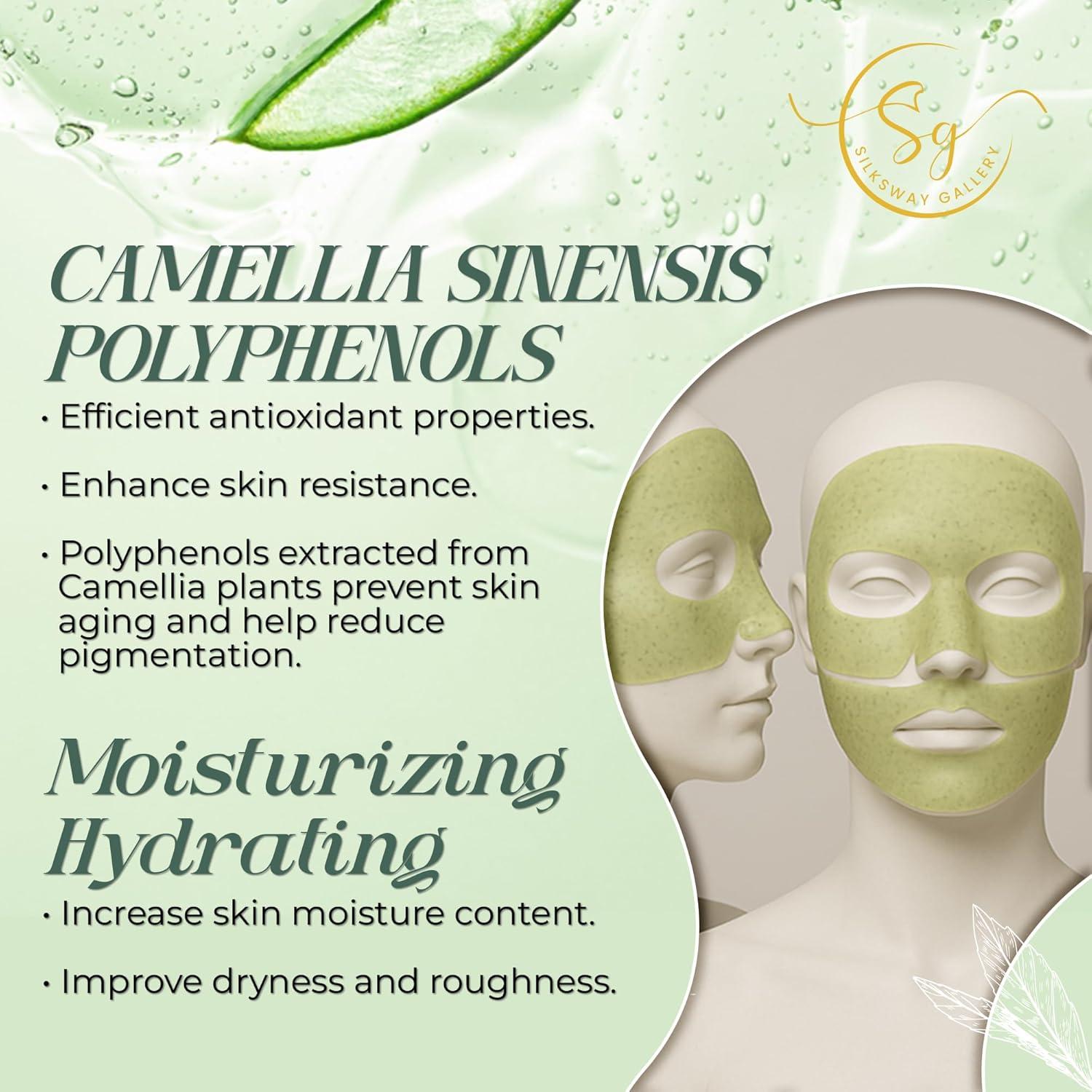 Mascarilla Facial de Té Verde Matcha Silksway - Hidratante y Desintoxicante