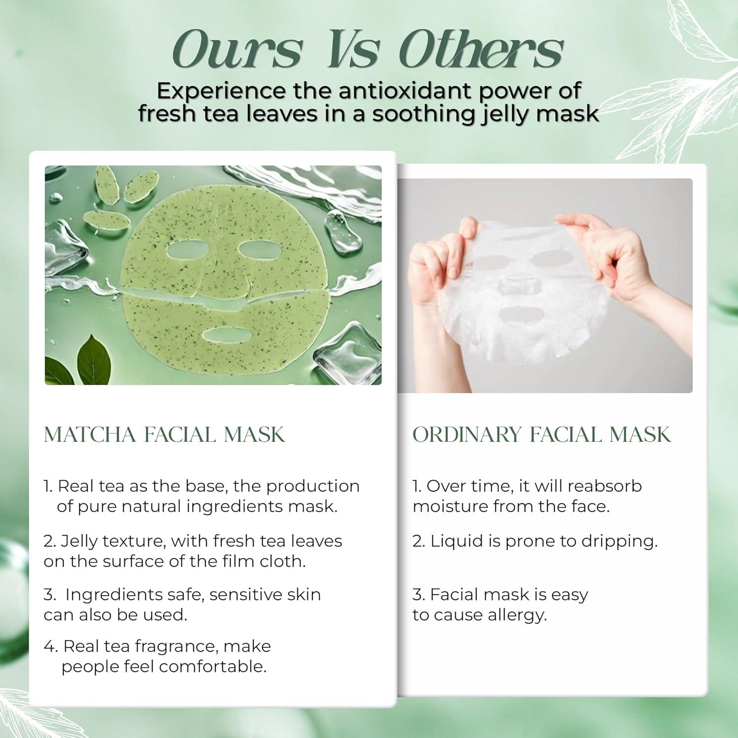 Mascarilla Facial de Té Verde Matcha Silksway - Hidratante y Desintoxicante