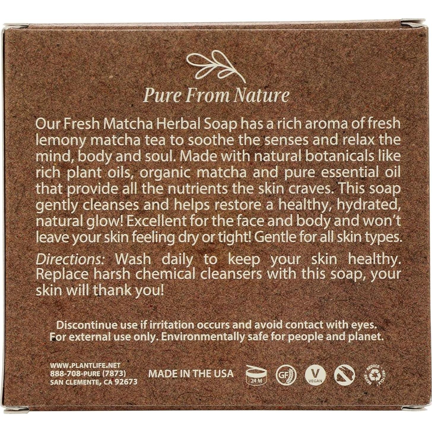 Jabón Hidratante de Matcha Plantlife - 127 g - Hecho a Mano