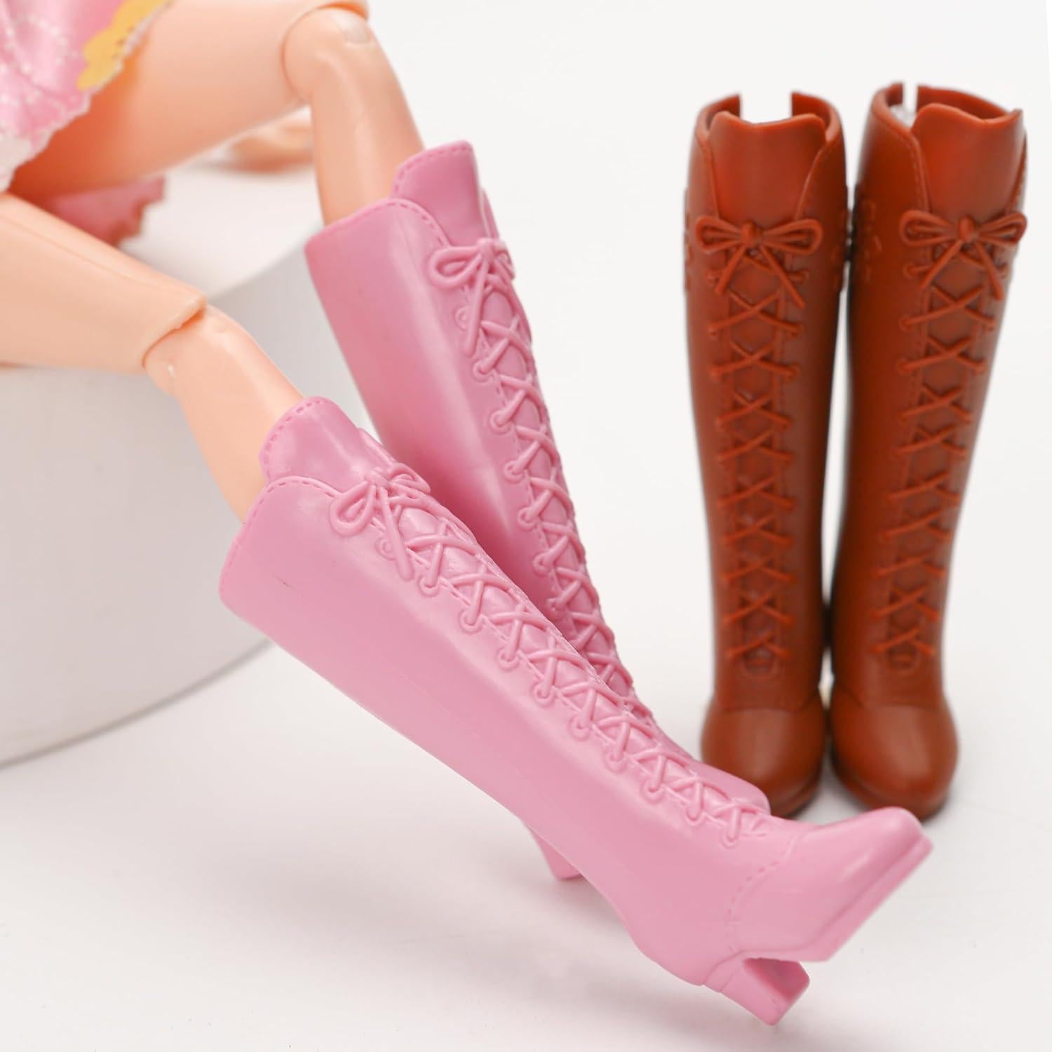 2 Pares de Botas para Muñeca BuleVina Moda Vaquera