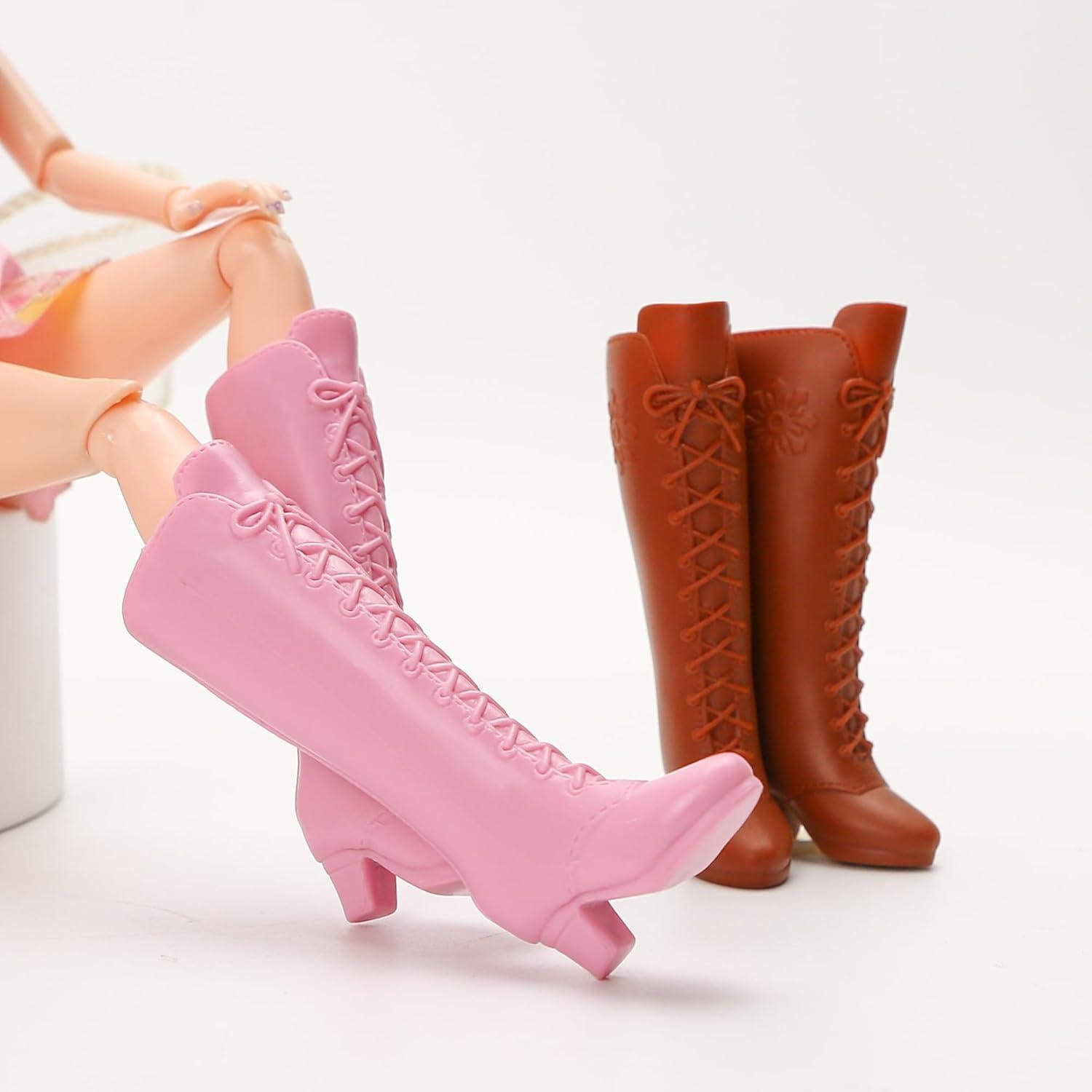 2 Pares de Botas para Muñeca BuleVina Moda Vaquera