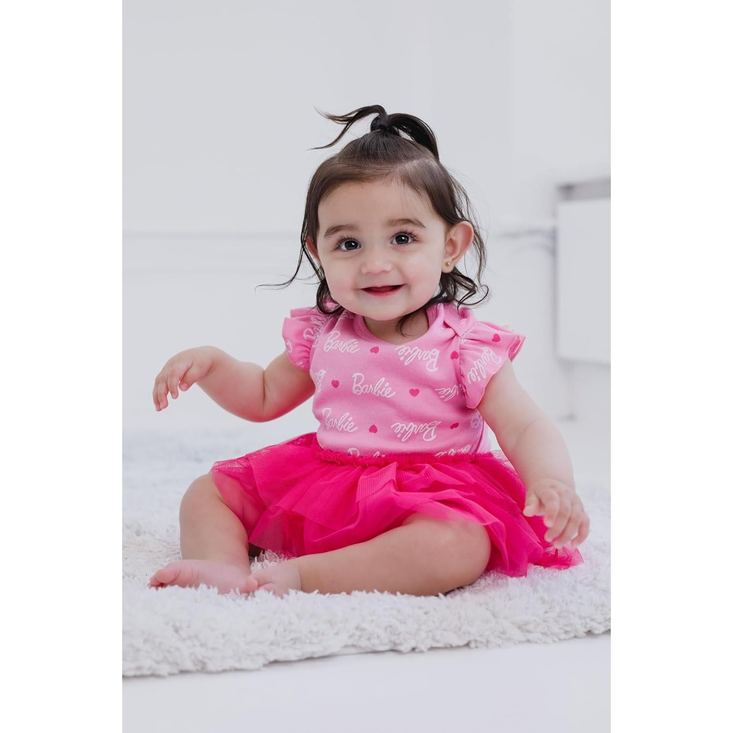 Vestido Tutu para Bebés Niñas Barbie Rosa 0-24 Meses