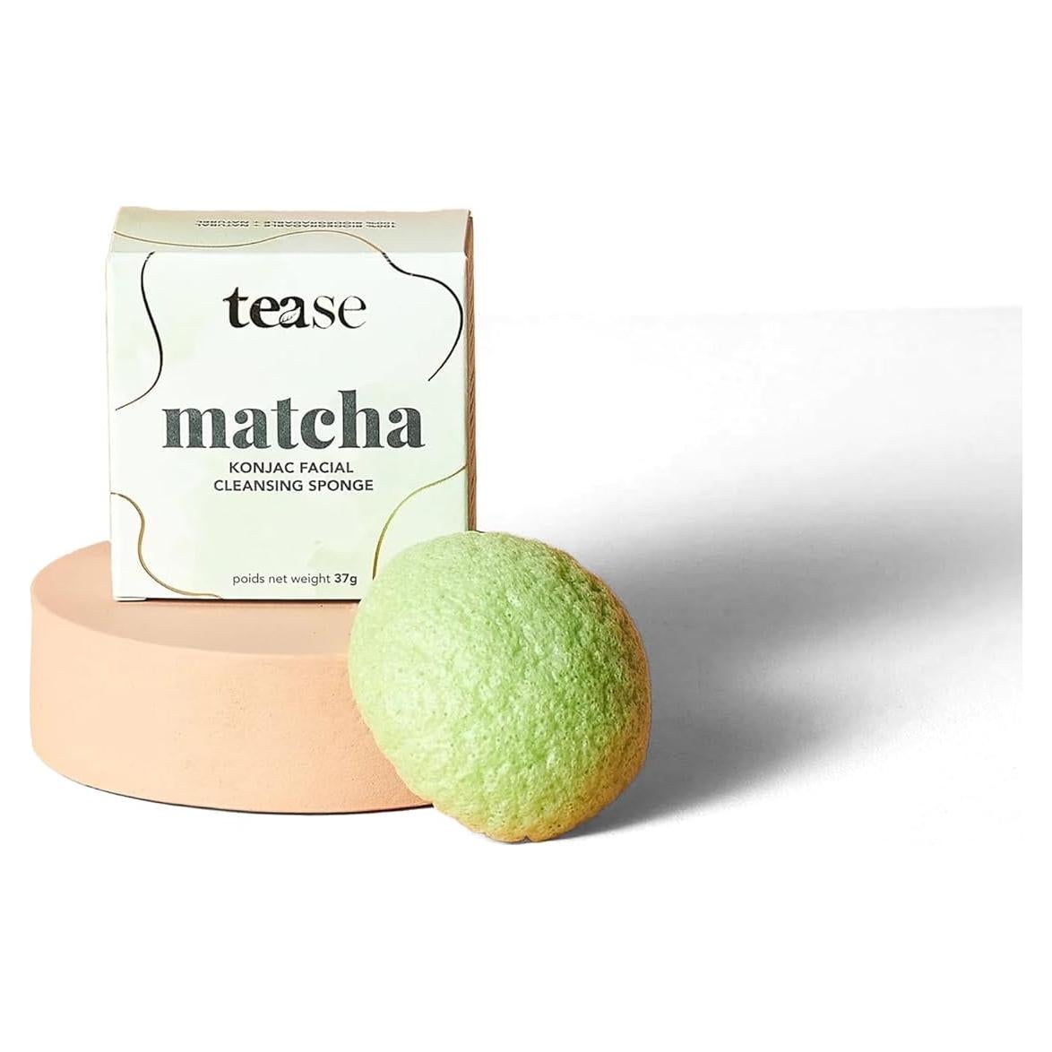Esponja Exfoliante Facial Tease Tea de Matcha Konjac 3.81cm